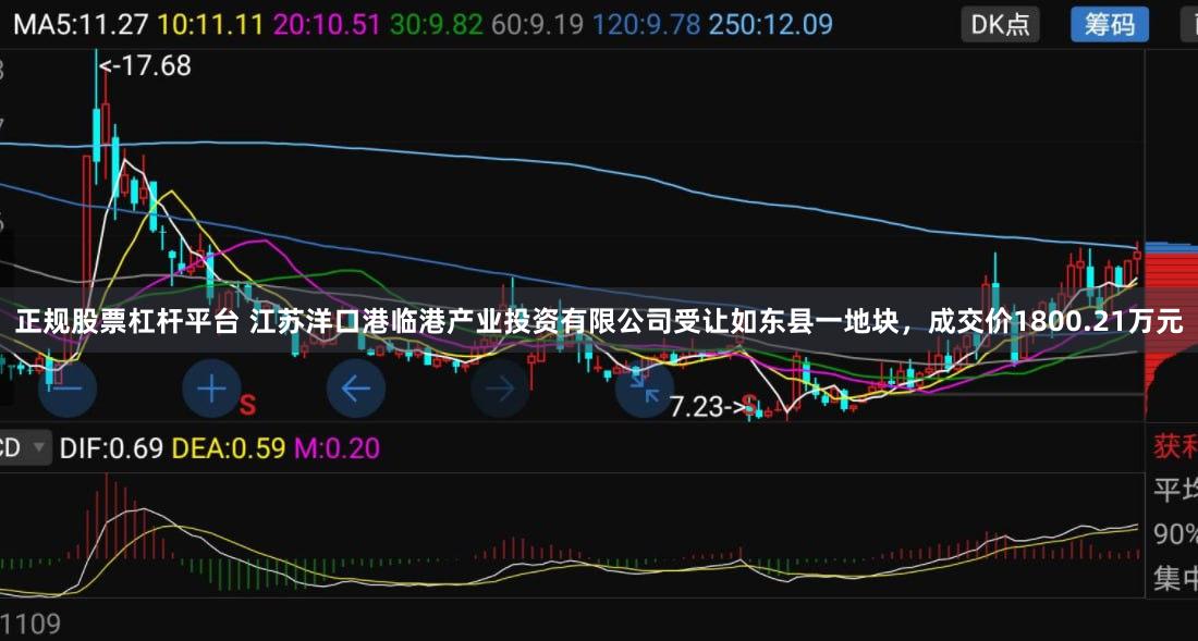 正规股票杠杆平台 江苏洋口港临港产业投资有限公司受让如东县一地块，成交价1800.21万元