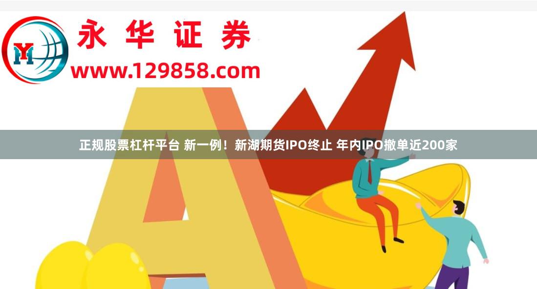 正规股票杠杆平台 新一例！新湖期货IPO终止 年内IPO撤单近200家