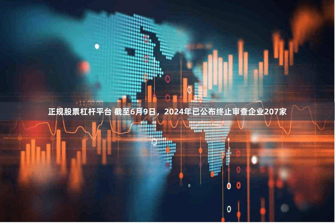正规股票杠杆平台 截至6月9日，2024年已公布终止审查企业207家