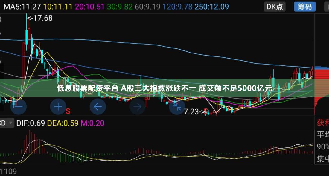 低息股票配资平台 A股三大指数涨跌不一 成交额不足5000亿元