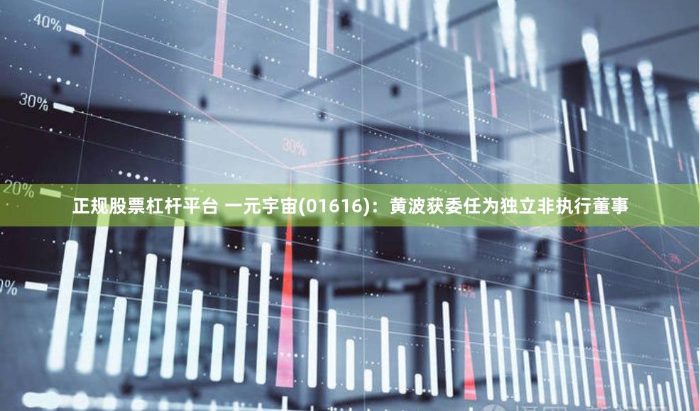 正规股票杠杆平台 一元宇宙(01616)：黄波获委任为独立非执行董事