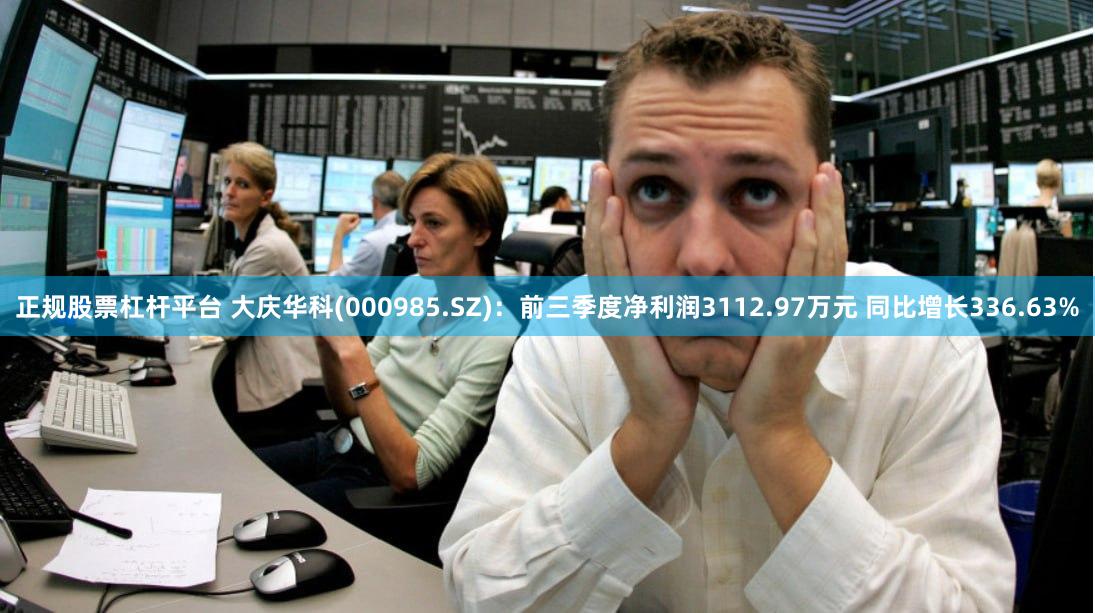 正规股票杠杆平台 大庆华科(000985.SZ)：前三季度净利润3112.97万元 同比增长336.63%