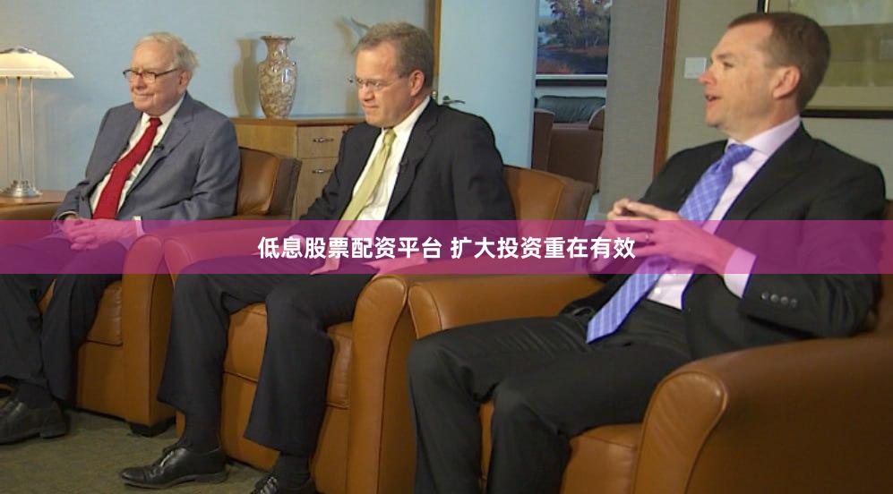 低息股票配资平台 扩大投资重在有效
